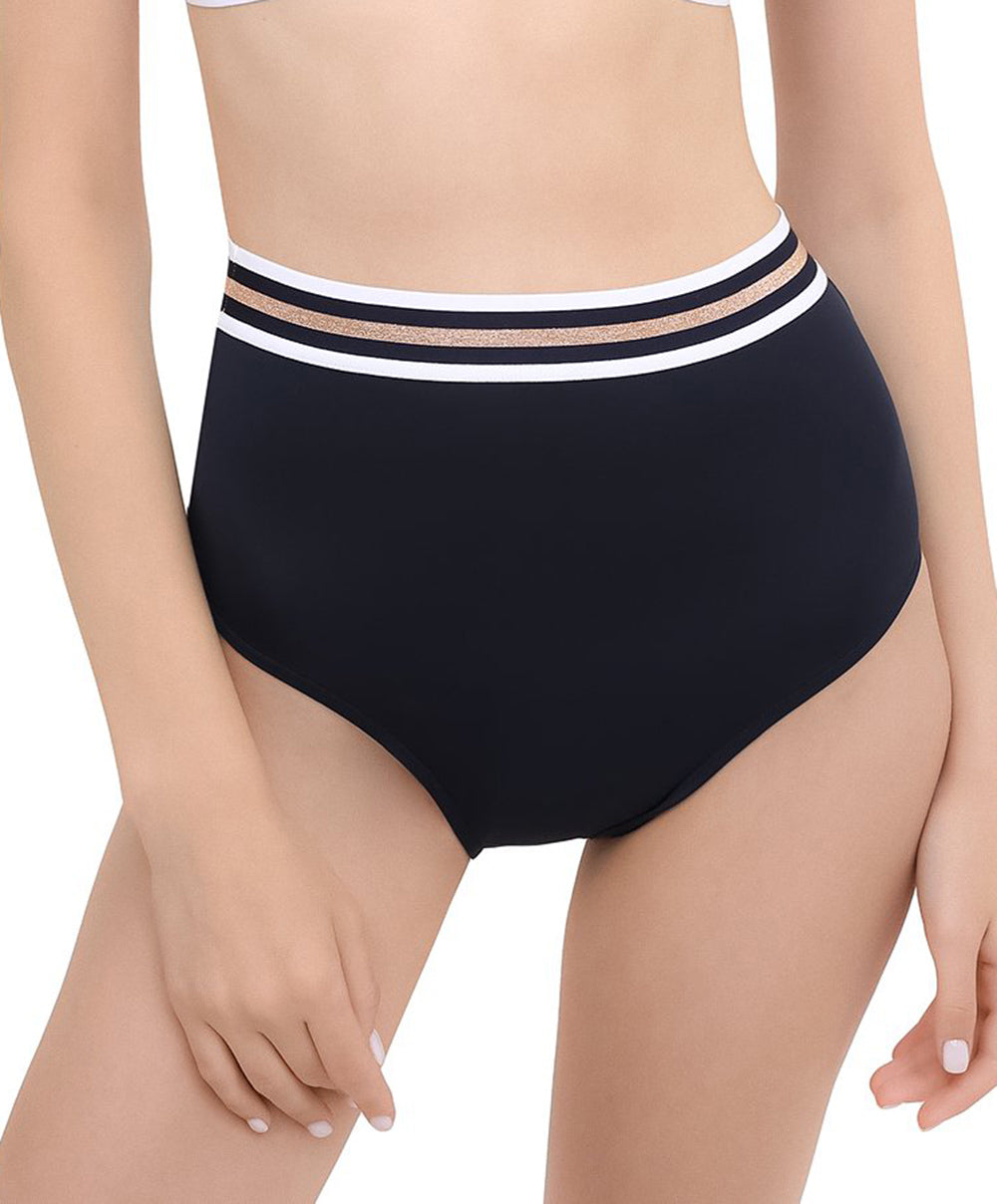 Culotte de bain rétro taille haute Lise Charmel bain Énergie Nautique encre ABA0235-EN fashion