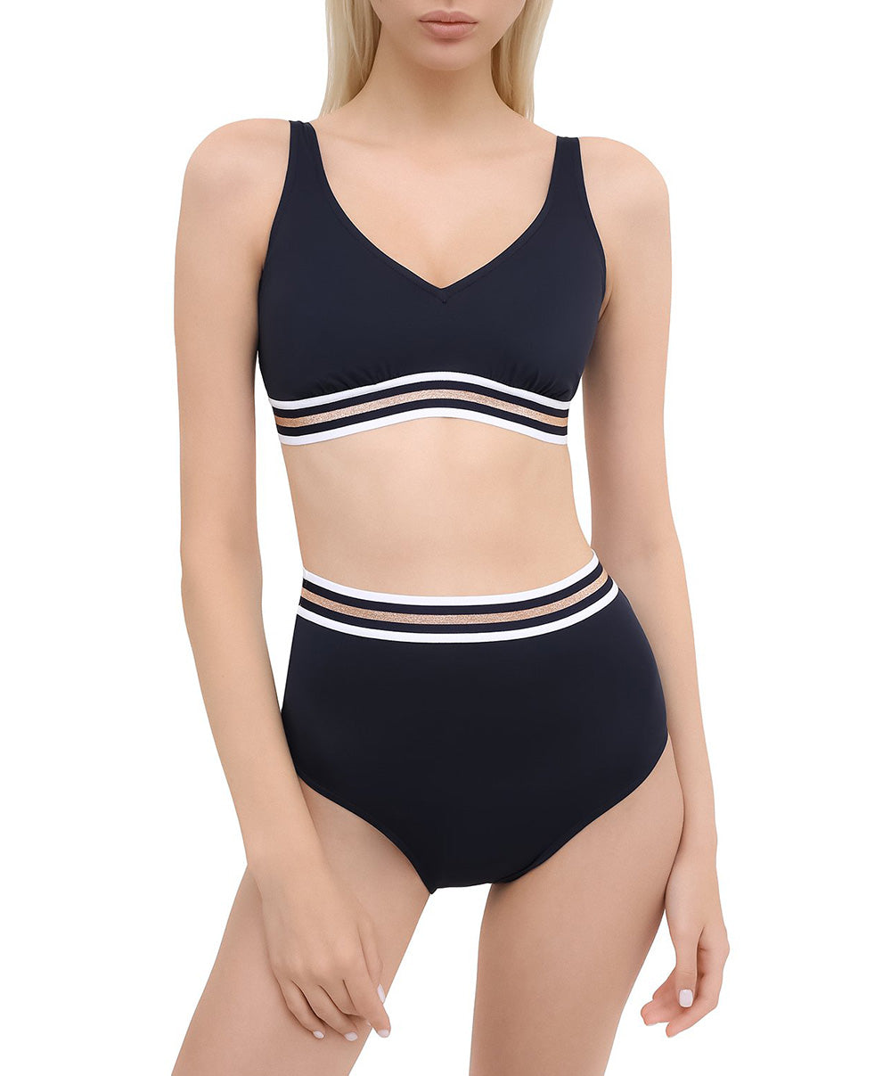 Culotte de bain rétro taille haute Lise Charmel bain Énergie Nautique encre ABA0235-EN fashion