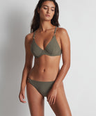 Culotte maillot de bain brésilienne Aubade Bain Beach Escape kaki LS22-KAKI