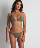 Culotte maillot de bain brésilienne Aubade Bain Beach Escape kaki LS22-KAKI
