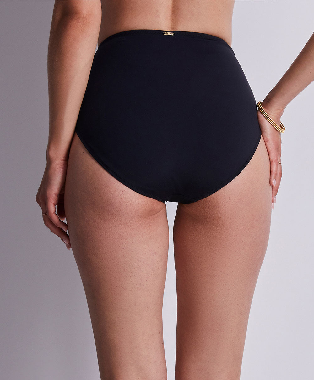 Culotte maillot de bain taille haute Aubade Bain Secret Laguna noir 2T24-NOIR