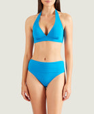 Culotte de maillot de bain échancrée mini-cœur Douceur de rêve bleu tropique Aubade Bain PS20-1-TROP