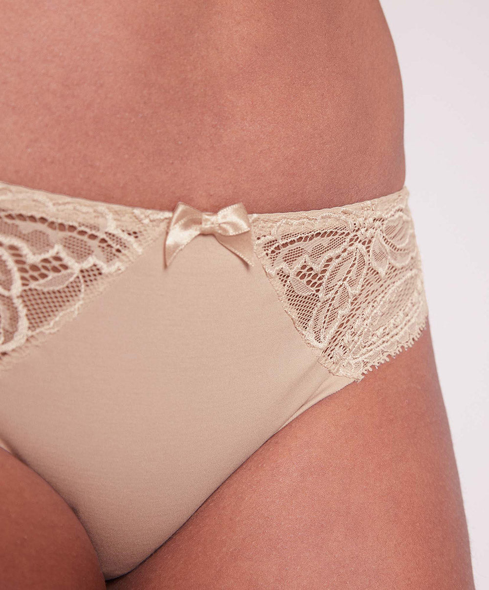 Culotte en coton Simone Pérèle Eden peau rosée 12E727-739