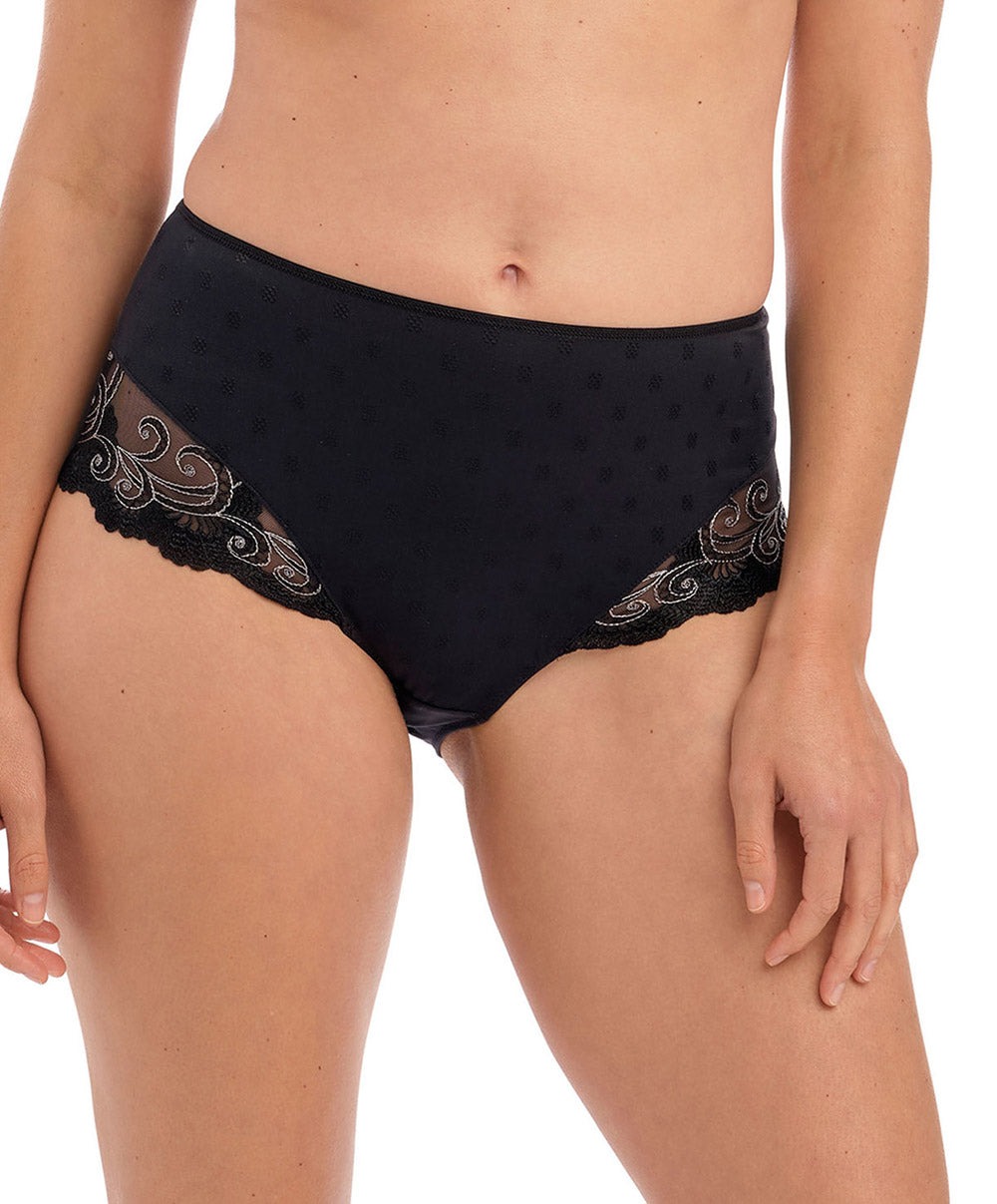 Culotte haute dos opaque Fantasie Jocelyn noir FL100551-BLK
