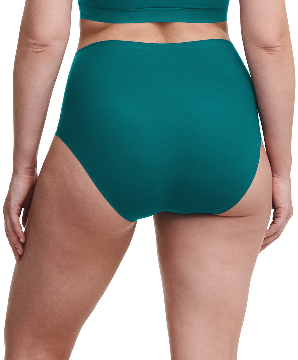 Culotte haute grande taille Chantelle Soft Stretch vert orient C11370-0BK