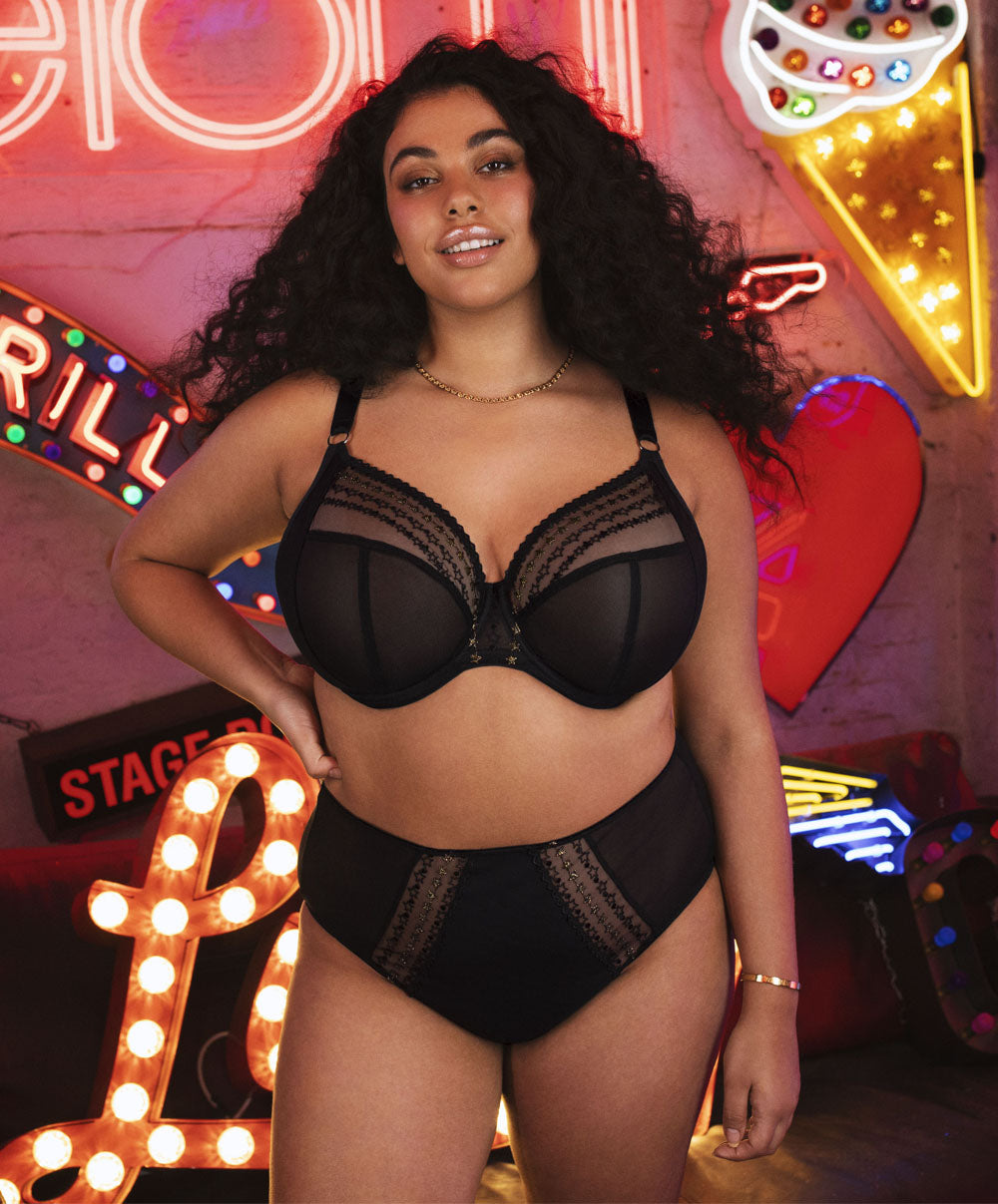 Culotte haute grande taille Elomi Matilda Black star EL8906-BKS