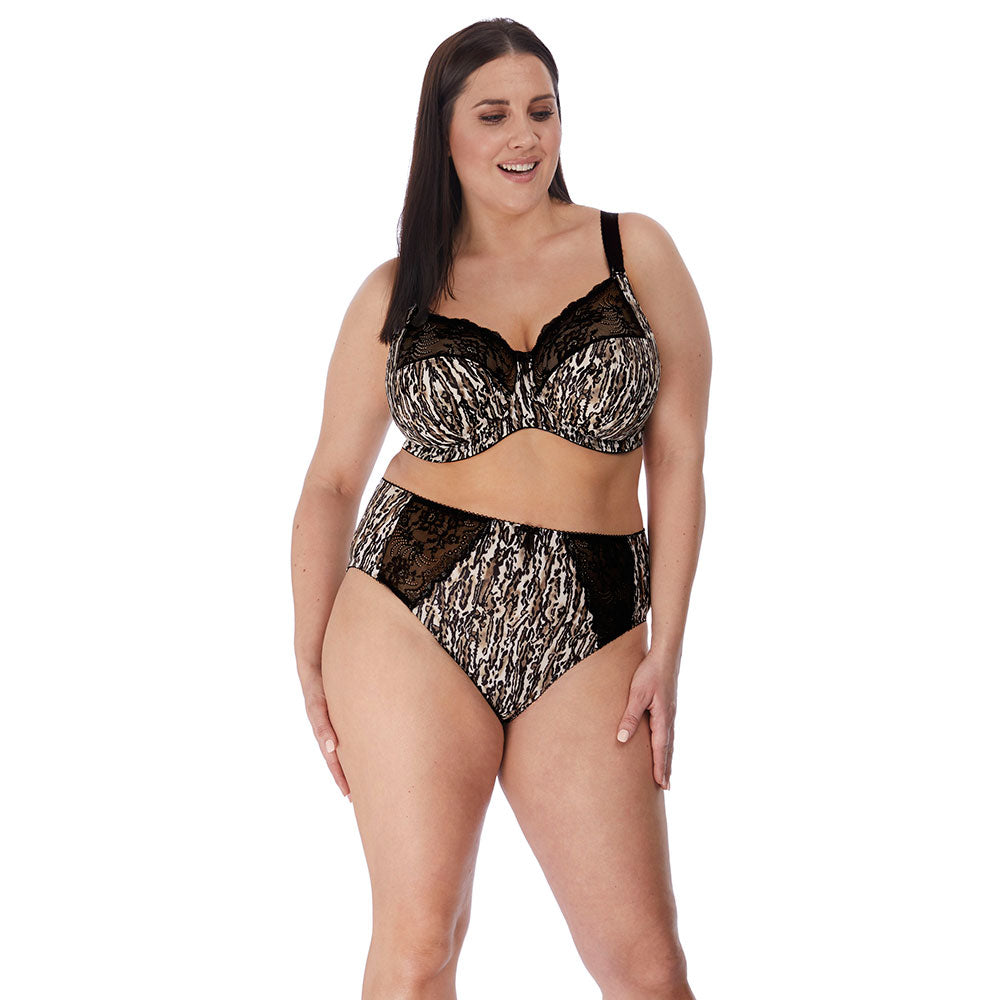 Culotte haute grande taille  Morgan ocelot Elomi EL4116-OCT face
