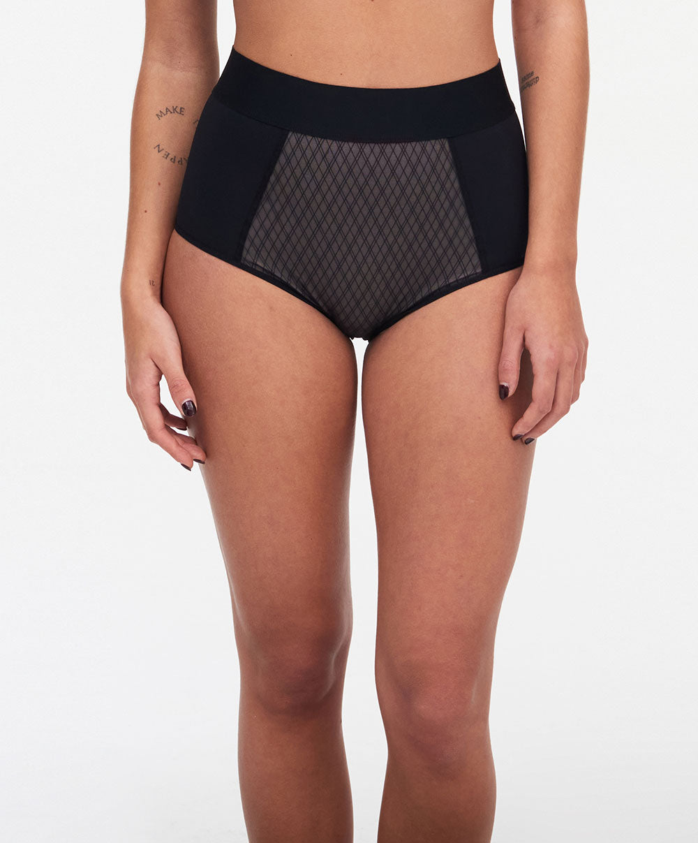 Culotte haute invisible sculptante Chantelle Smooth Lines noir beige C11N30-0DS