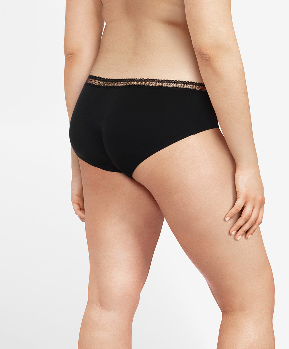 Culotte menstruelle graphique forme shorty Chantelle Chantelle Life noir C16L40-011