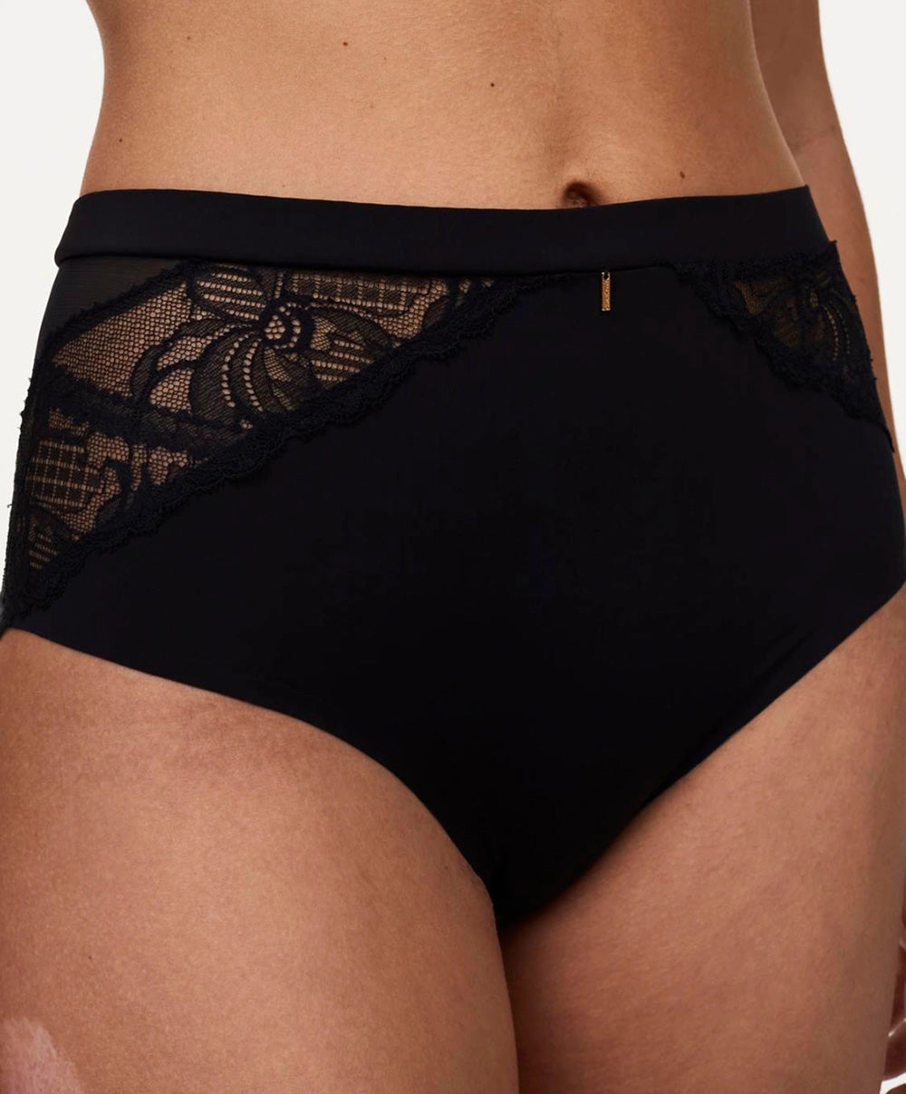 Culotte taille haute Chantelle Orangerie Dream noir C17Q80-011