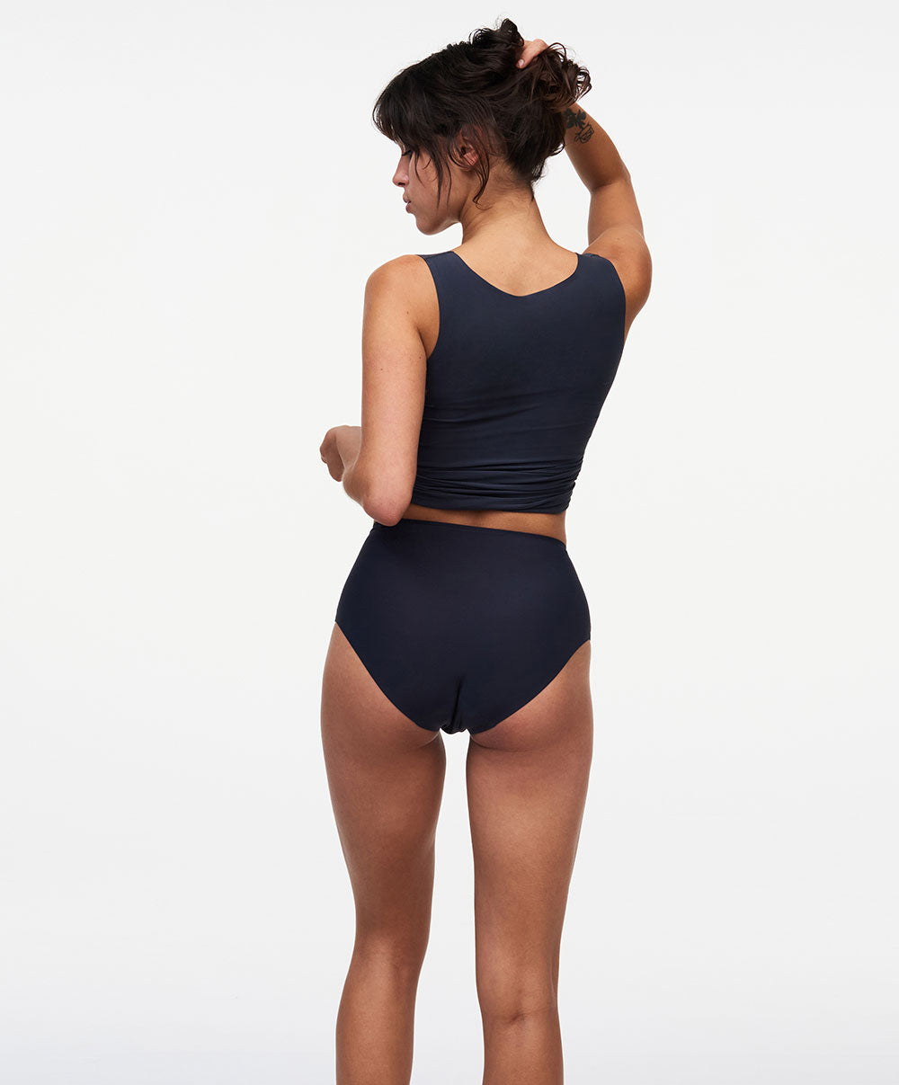 Culotte taille haute Chantelle Soft Stretch gris profond C26470-0SE