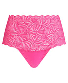 Culotte taille haute dentelle nouvelle forme Chantelle Soft stretch Rose pitaya C11G80-06X