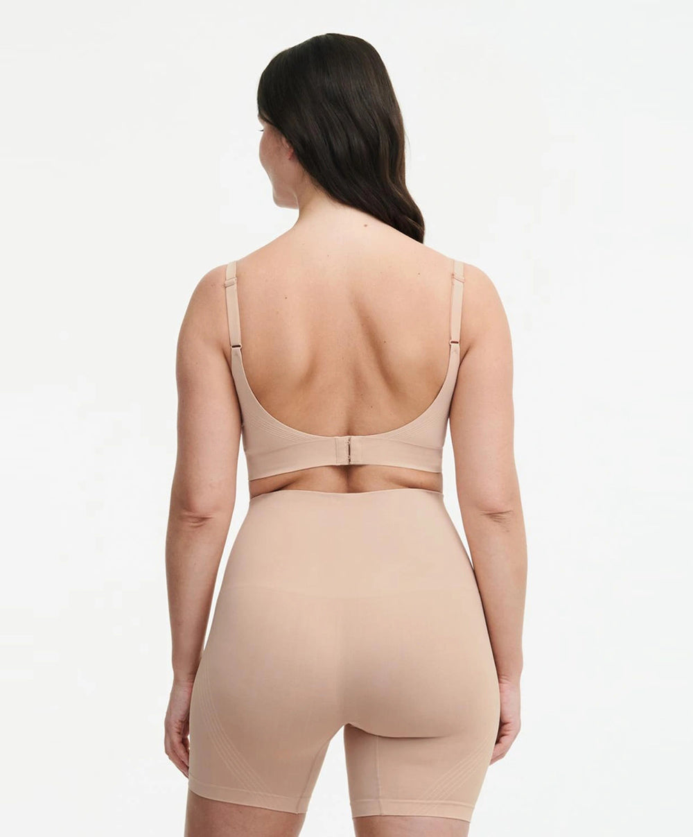 Cycliste taille haute sculptant invisible Chantelle Smooth Comfort clay nude C10U40-00Q