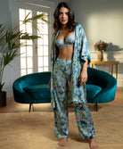 Deshabille en satin de viscose Reve en fleurs opale Lise Charmel ALJ2043 RO fashion 8