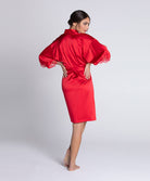 Déshabillé en soie Lise Charmel Splendeur soie rouge ALC2080-RS