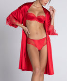 Déshabillé en soie Lise Charmel Splendeur soie rouge ALC2080-RS