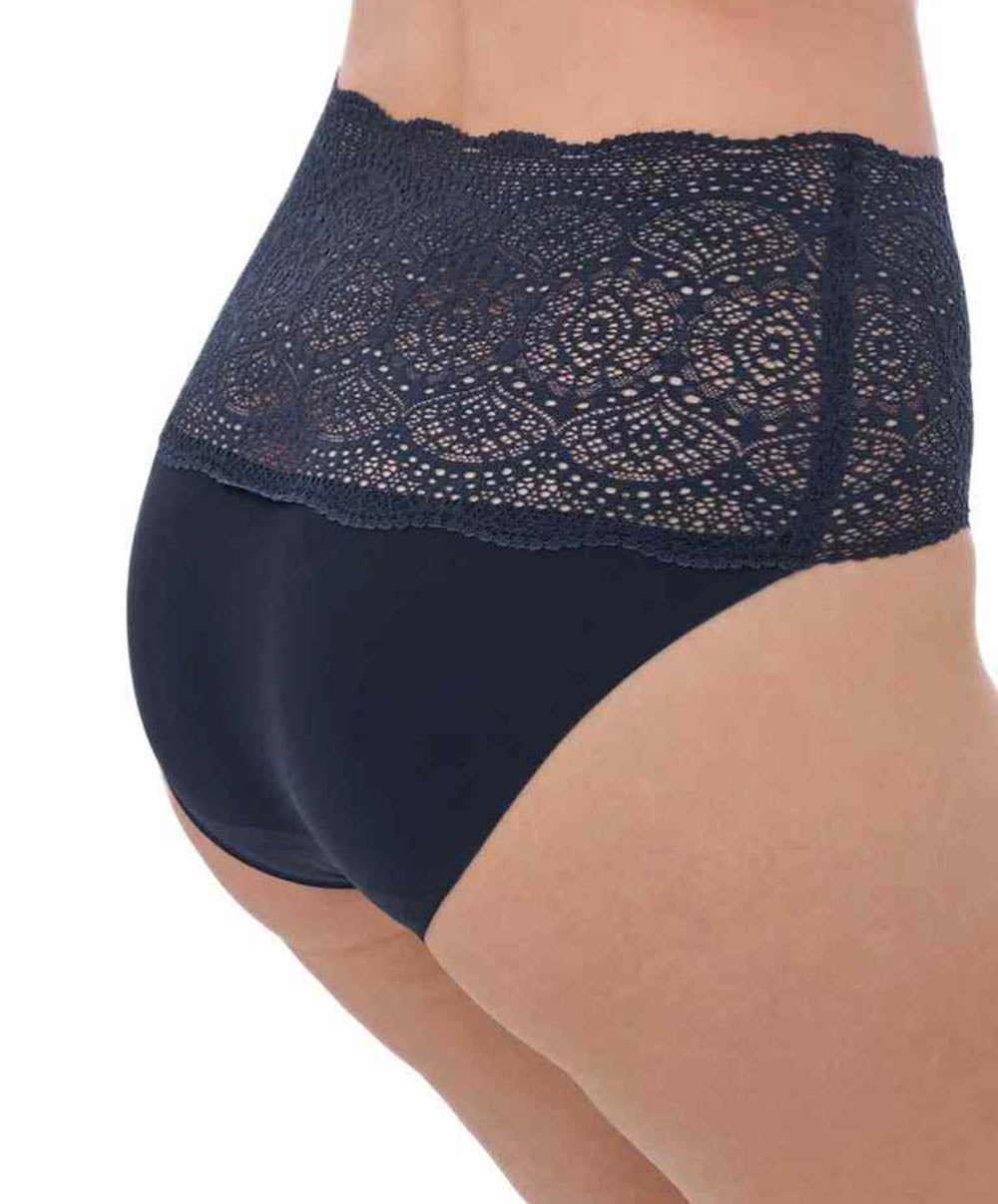 Slip invisible stretch taille haute dentelle Fantasie Lace Ease navy FL2330-NAY