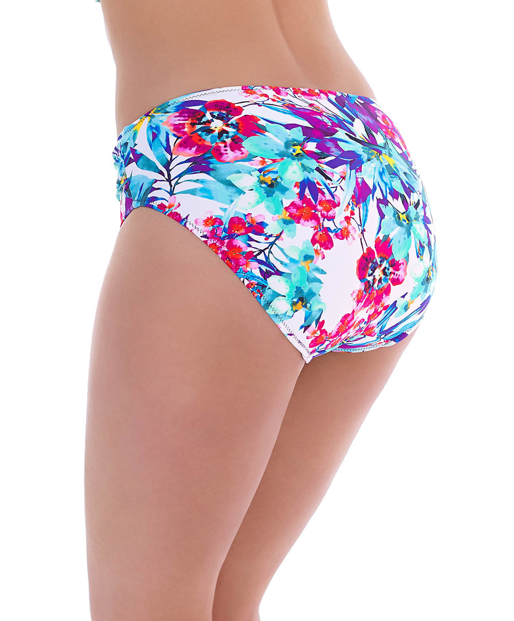 Slip Mi-Couvrant Plisse Maillot de Bain Multicolore Sardinia Fantasie Swim FS6092