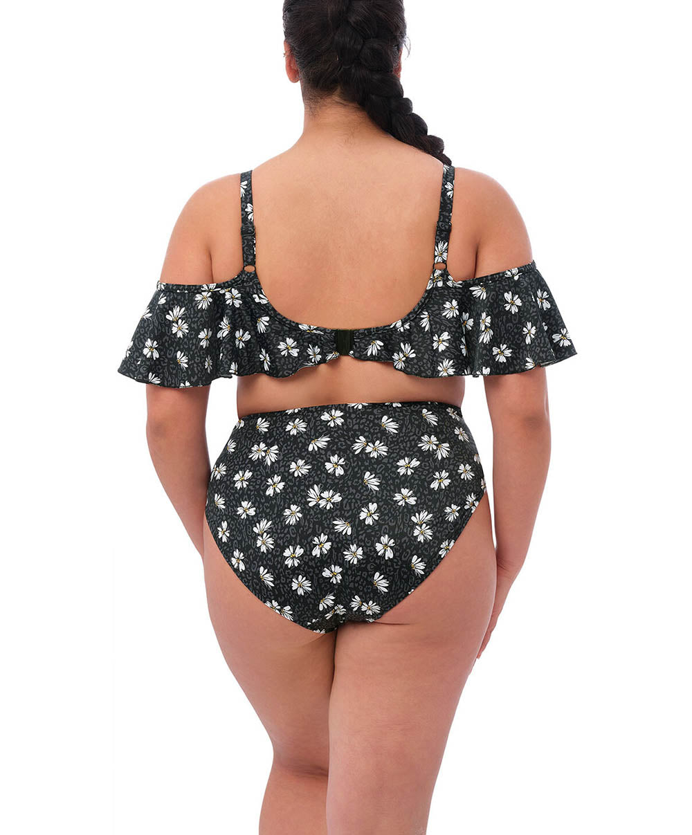 Haut de maillot de bain armatures grande taille Elomi swim Plain sailing Black daisy ES7273-BDY