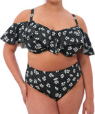 Haut de maillot de bain armatures grande taille Elomi swim Plain sailing Black daisy ES7273-BDY
