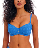 Haut de maillot de bain balconnet mousse décolleté cœur avec armatures Nomad Nights atlantic bleu Freya swim AS205403-ALT