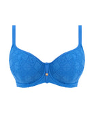 Haut de maillot de bain balconnet mousse décolleté cœur avec armatures Nomad Nights atlantic bleu Freya swim AS205403-ALT