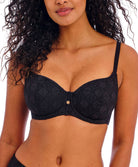 Haut de maillot de bain balconnet mousse décolleté cœur avec armatures Nomad Nights noir Freya swim AS205403-BLK