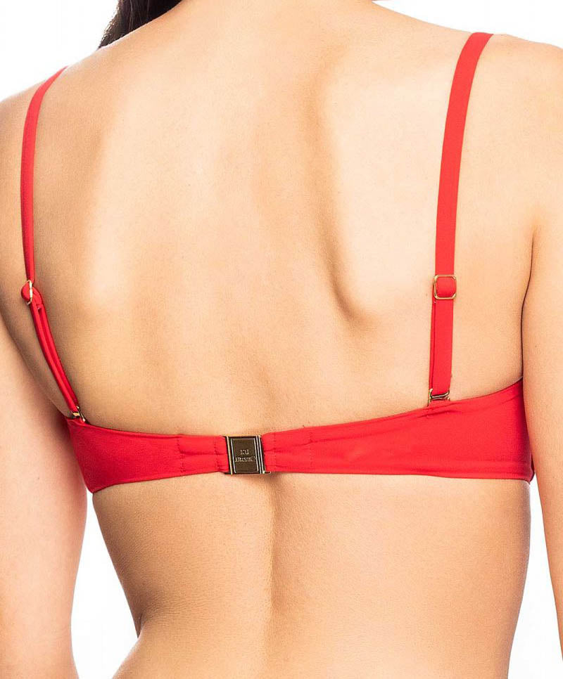 Maillot de bain bandeau brassière Lise Charmel bain Plaisir régate Rouge hibiscus ABB5040-RH