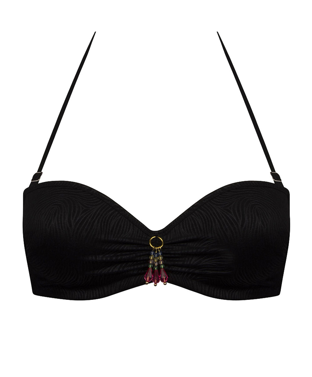 Haut de maillot de bain bandeau coque La Muse des Vagues noir Antigel Bain EBB7126-NO 10