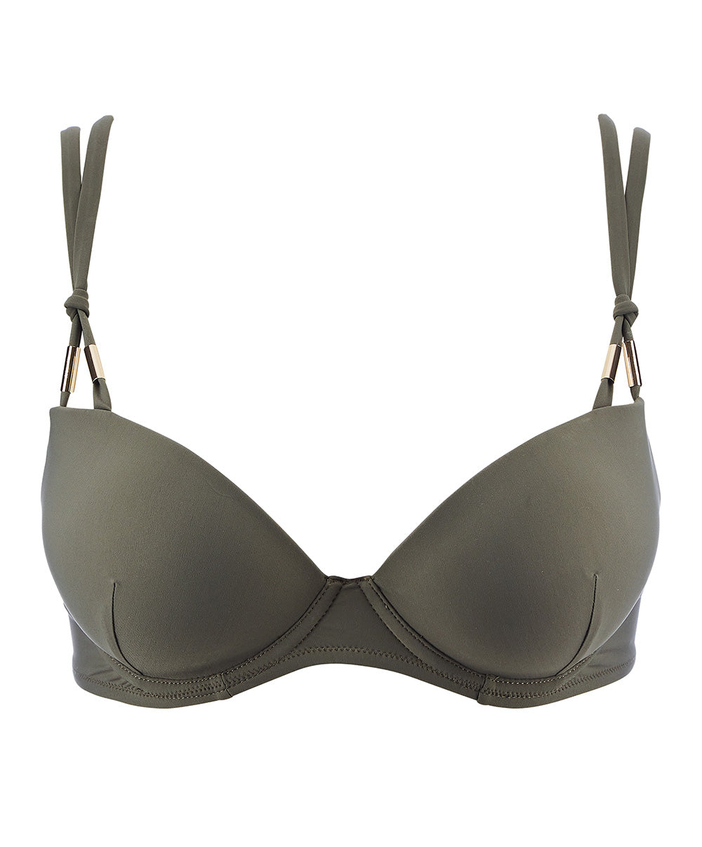 Haut de maillot de bain push-up plunge Aubade Bain Beach Escape kaki LS08-KAKI