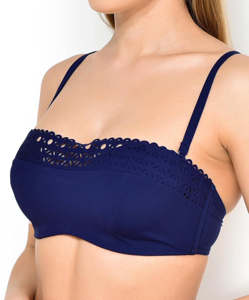 Haut maillot de bain bandeau Lise Charmel bain Ajourage Couture bleu crystal ABA5015-BS