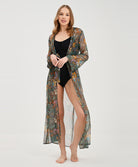 Kimono long d'été Lise Charmel bain Fleur Persane bronze ASB2967-BP