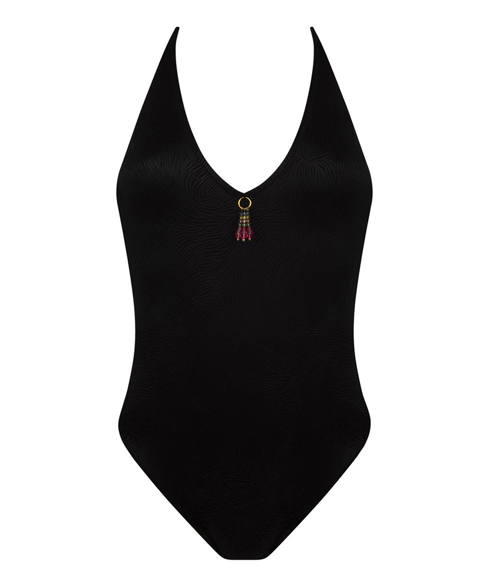 Maillot de bain 1 pièce sans armatures La Muse des Vagues noir Antigel Bain EBB9226-NO