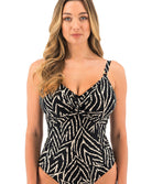 Maillot de bain 1 pièce twisté jambes réglables Fantasie swim Silhouette island Monochrome FS504531-MOM