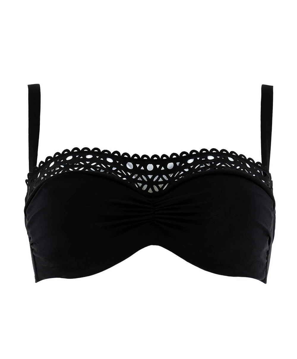 Maillot de bain grande taille bandeau Lise Charmel bain Ajourage Couture noir ABA7415-NO 6