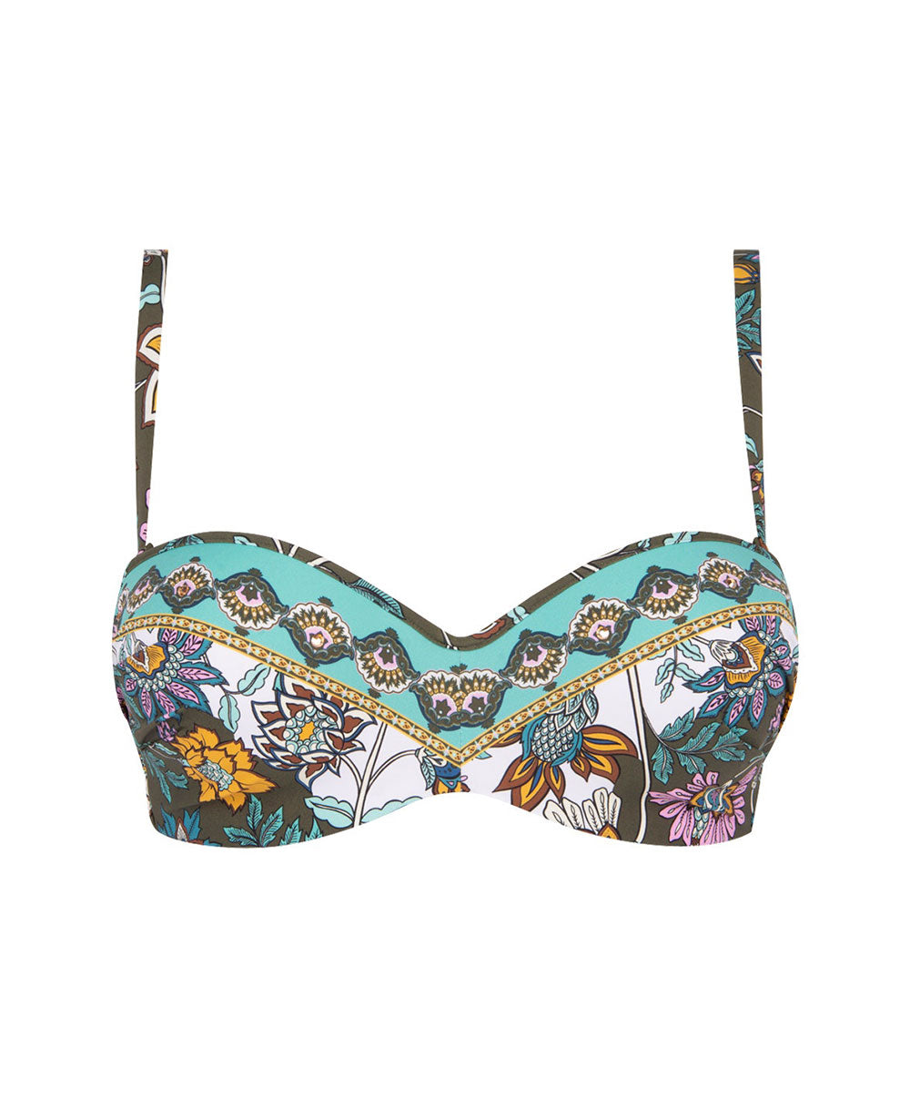 Maillot de bain bandeau brassière Lise Charmel bain Fleur Persane bronze ABB5067-BP 10