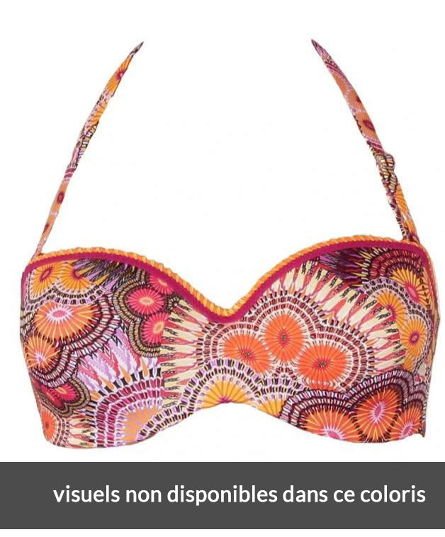 Maillot de bain bandeau coque L'Avatar Antigel bleu Antigel de Lise Charmel EBA7132-BA face