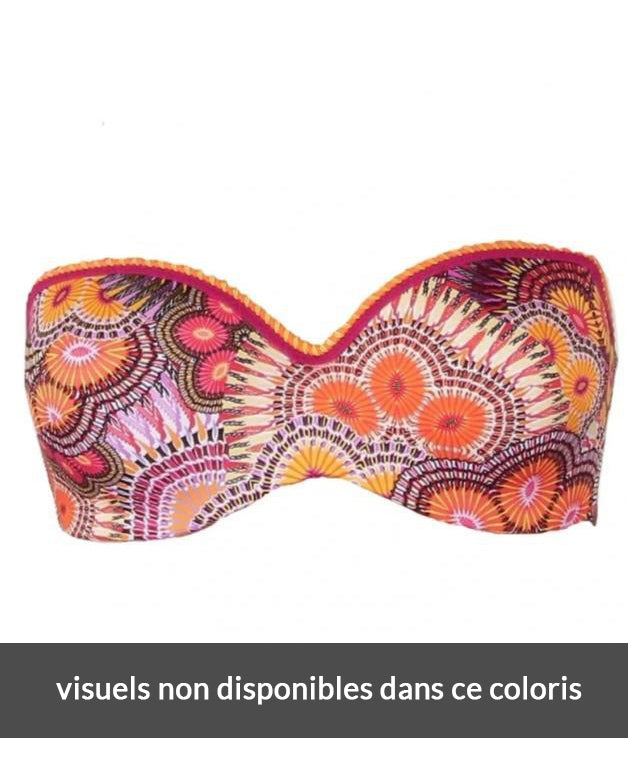 Maillot de bain bandeau coque L'Avatar Antigel bleu Antigel de Lise Charmel EBA7132-BA face