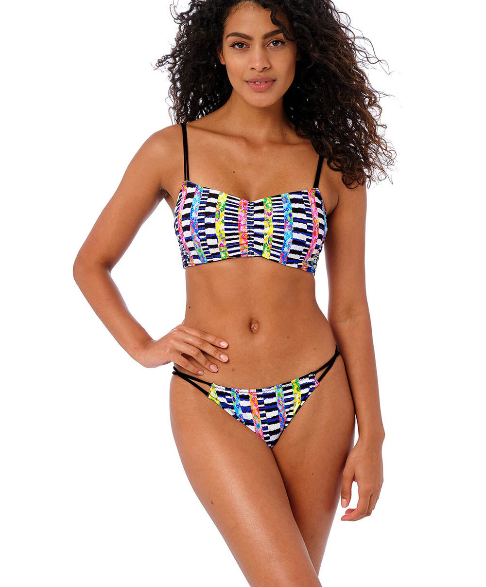 Haut de maillot de bain brassière multipositions Electro rave Multicolore Freya swim AS204214-MUI