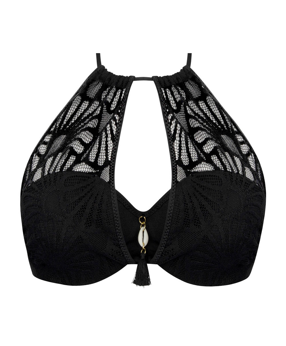 Maillot de bain brassière coque effet bustier La Muse Dentelle noir Antigel Bain EBB7106-NO 10
