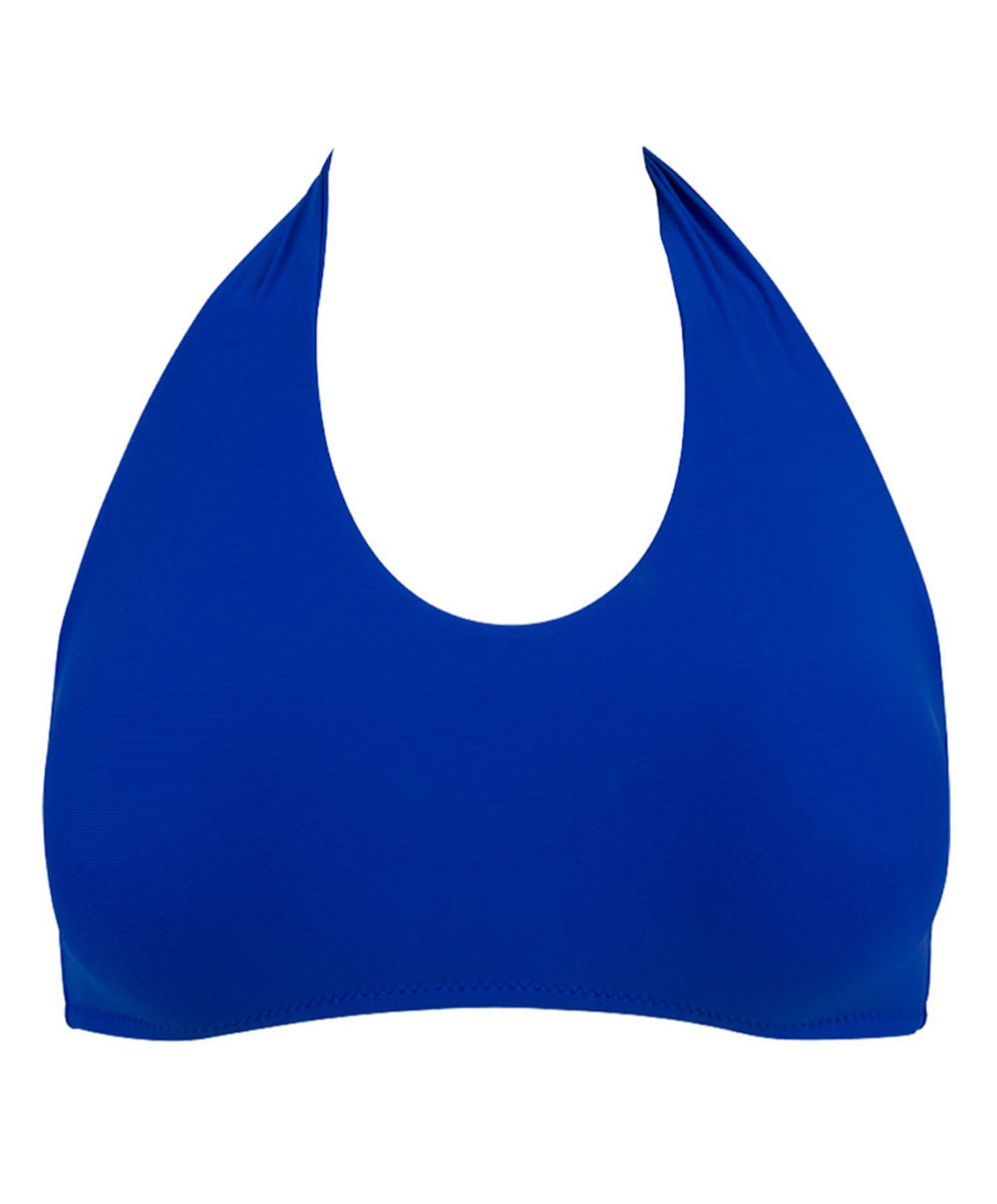 Haut de maillot de bain brassière souple sans armatures La Chiquissima bleu electric Antigel Bain EBB5514-ME