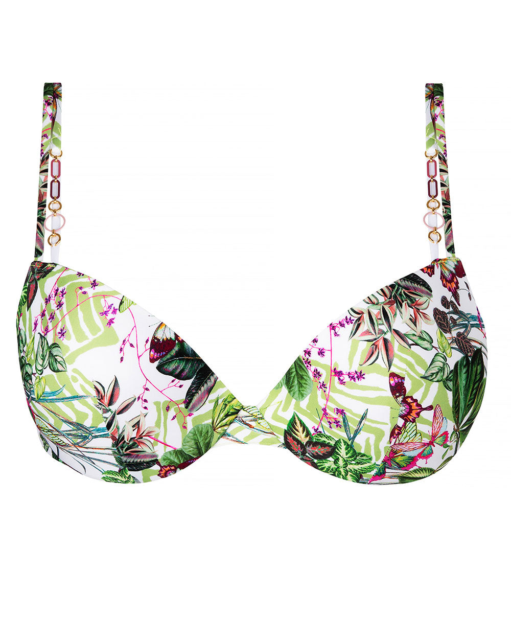 Soutien-gorge de bain coque effet push Lise Charmel bain Envolée Tropicale lumière  ABB8573-LT