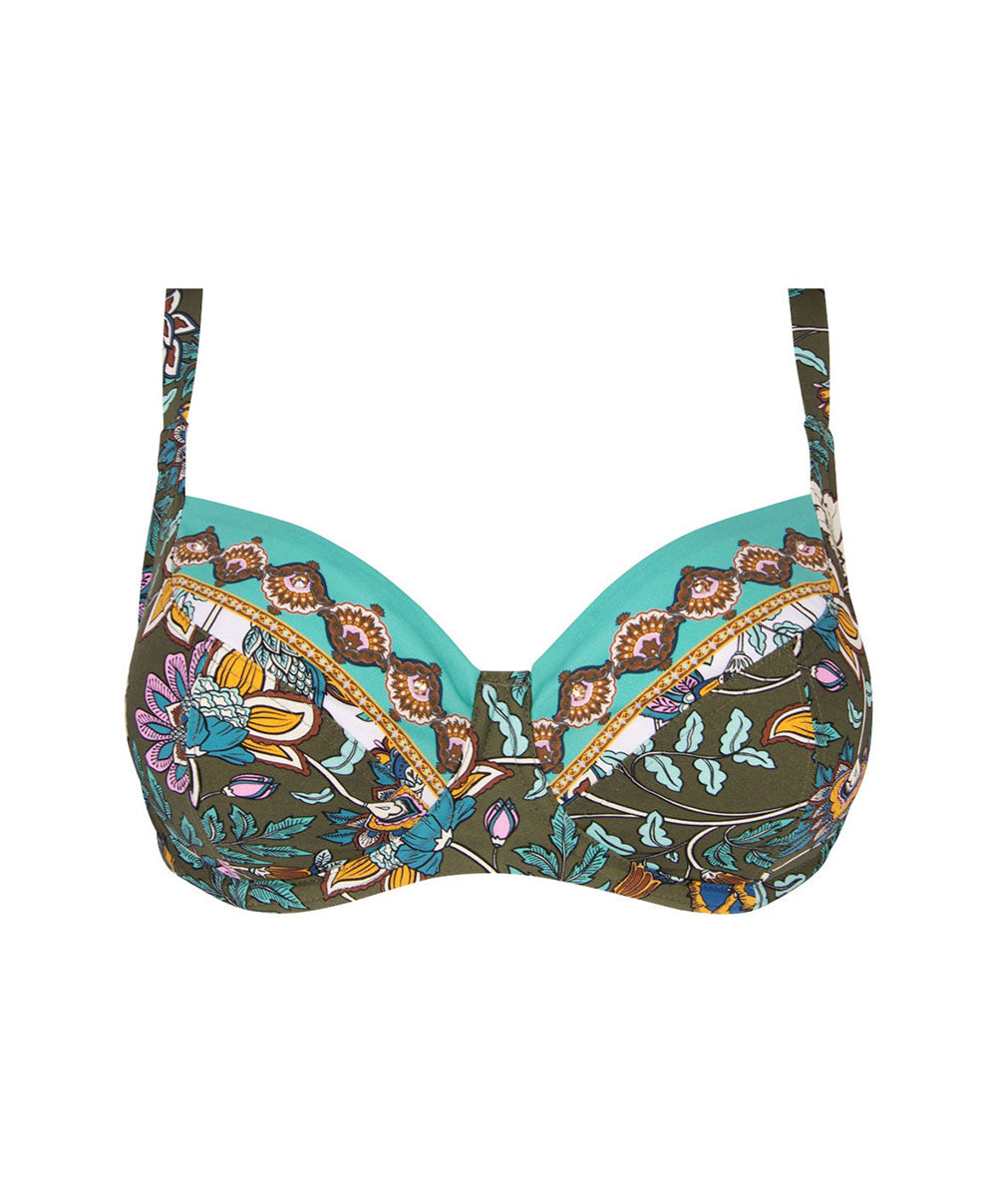 Maillot de bain corbeille bonnets profonds Lise Charmel bain Fleur Persane bronze ABB3567-BP