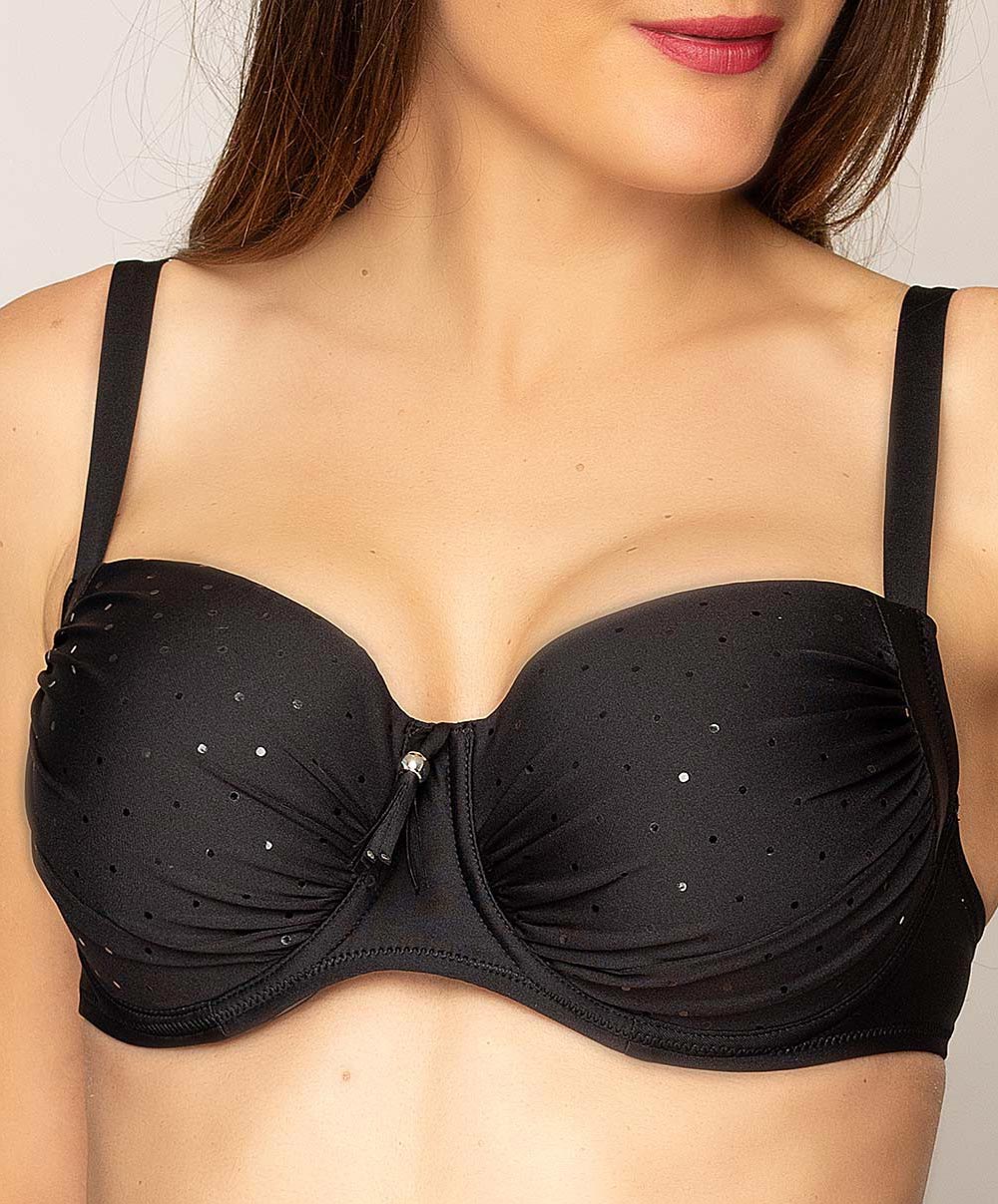 Maillot de bain grande taille coque La Costa Antigel noir Antigel Bain FBA4090-NO