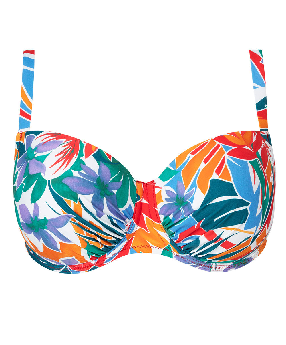 Maillot de bain grande taille coque La Flaneuse papiers découpés multicolore Antigel Bain FBB4067-PD 100