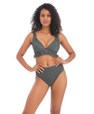 Soutien-gorge de bain foulard apex haute Check In monochrome Freya swim AS201913-MOM