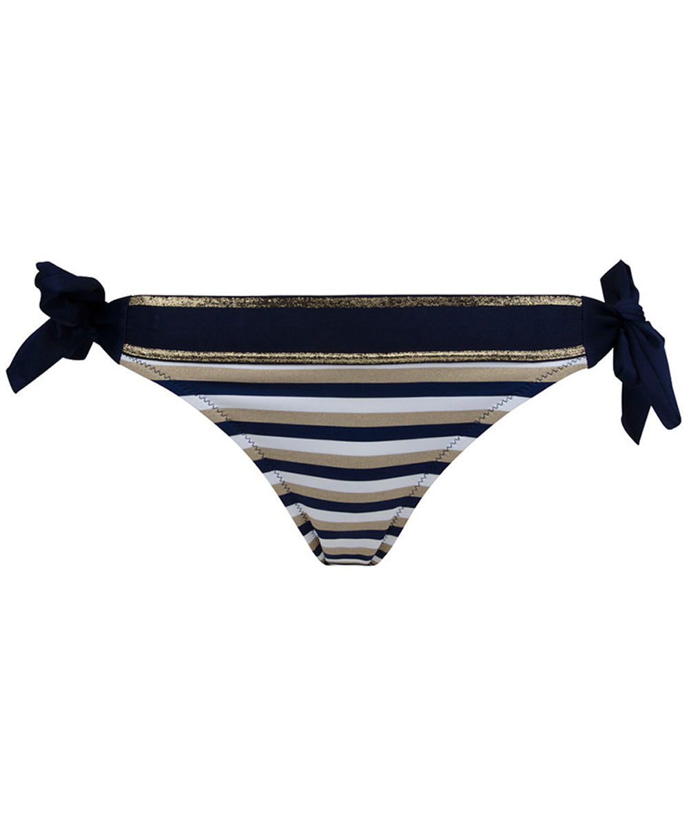 Maillot de bain slip à nouettes bikini La Belle à Bord or navy Antigel Bain EBB0175-ON 10