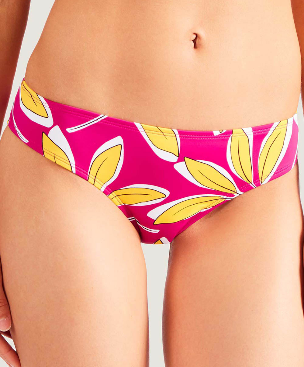 Slip de bain brésilien Aubade Bain Danse de feuilles Hawaien rose PV22-HARO