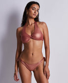 Haut de maillot triangle coque amovible Sunlight glow Cuivre Aubade Bain 2U10-O-CUVR-2