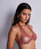 Haut de maillot triangle coque amovible Sunlight glow Cuivre Aubade Bain 2U10-O-CUVR-2